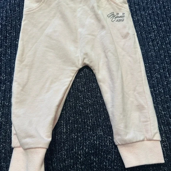 Disney Minnie Mouse Baby Outfit Set 6-9M Pink Hoodie Joggers - Picture 4 of 4
